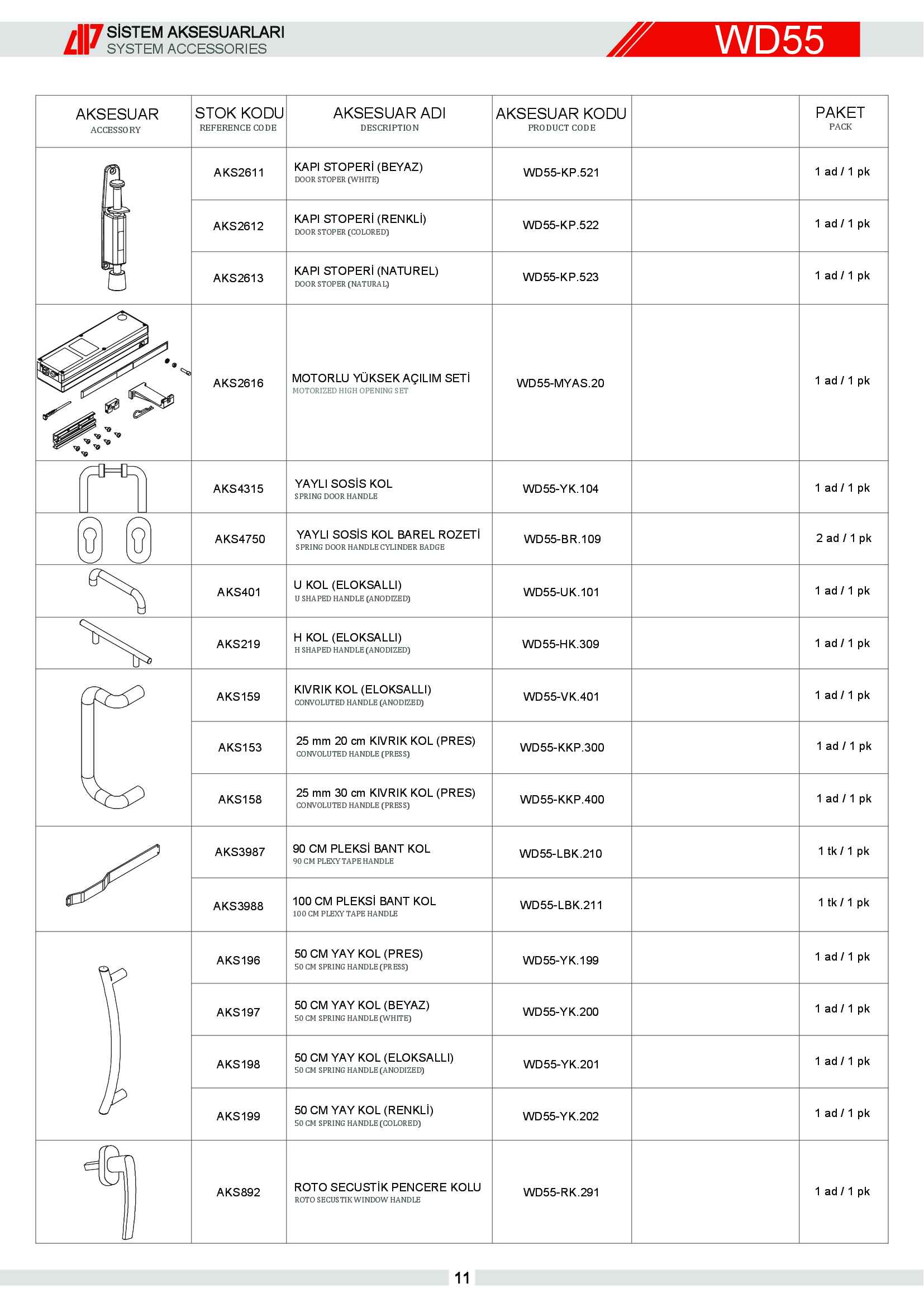 S 55 Yalıtımsız Alüminyum 6
